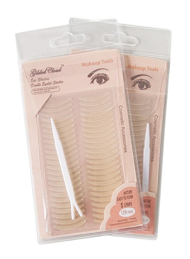 Gilded Cloud Both Sides Sticky Ultra Instant Lift Without Surgery Hooded, Droopy, Uneven, Mono-Eyelids Invisible Fiber Double Side Tapes Stickers 240Pcs (Medium) - Image 1