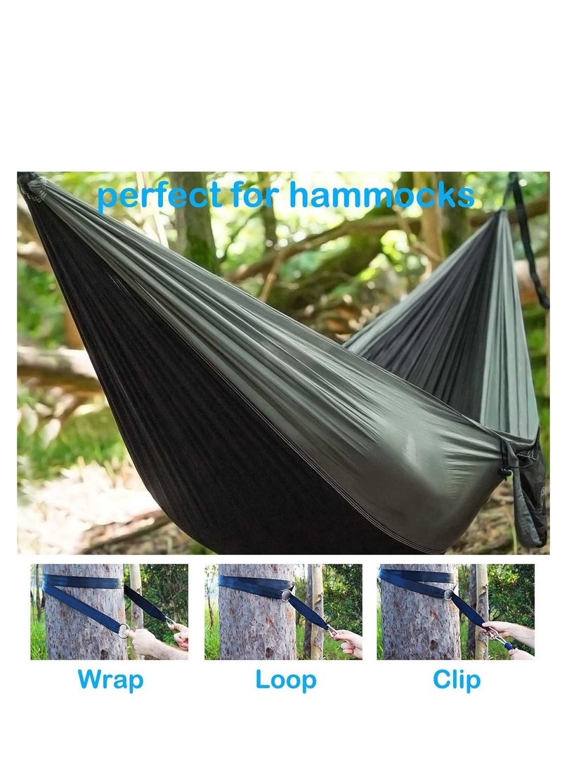 Y&D Swing Straps Hanging Kit Waterproof 150cm Long with 2 Safety Sturdy Zinc Alloy Lock Carabiners Hooks and 1 Carrying Bag Holds 2200 LBs for Tire Disc Swings  Hammocks - Image 3