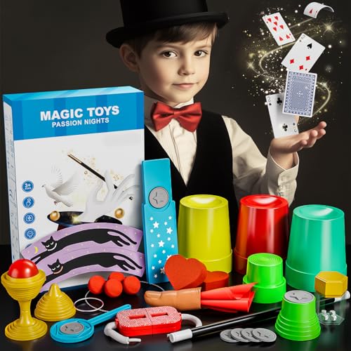Novaluki Magic Kit for Kids 74 Magic Tricks Performance with Manual and Videos Magic Gift Set for 6 Years Old Beginner Magicians Perfect for Halloween Christmas Birthday Parties Family Fun - Image 1