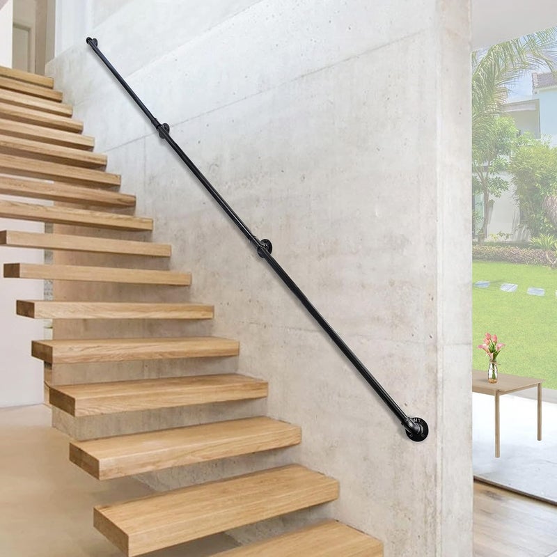 Toriexon Hand Rails Inside Stairs 10FT, Hand Railings for Stairs Easy to Install, Iron Balusters Staircase Handrails for Household or Commercial Buildings - Image 5