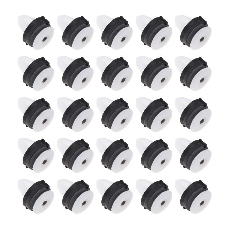 SING F LTD 50Pcs Car Side Door Moulding Trim Panel Clips Fasteners with Black Rubber Washers W714231S300 1571079 For 8mm Hole