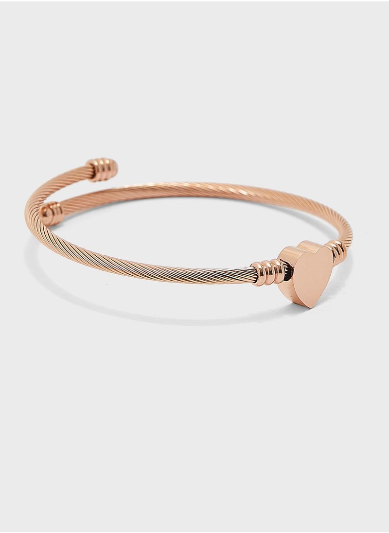celovis Hathaway Love Heart Pendant Cuff Bangle  - Image 1