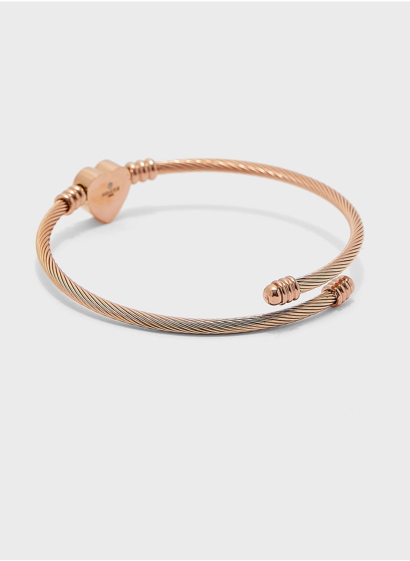 celovis Hathaway Love Heart Pendant Cuff Bangle  - Image 2