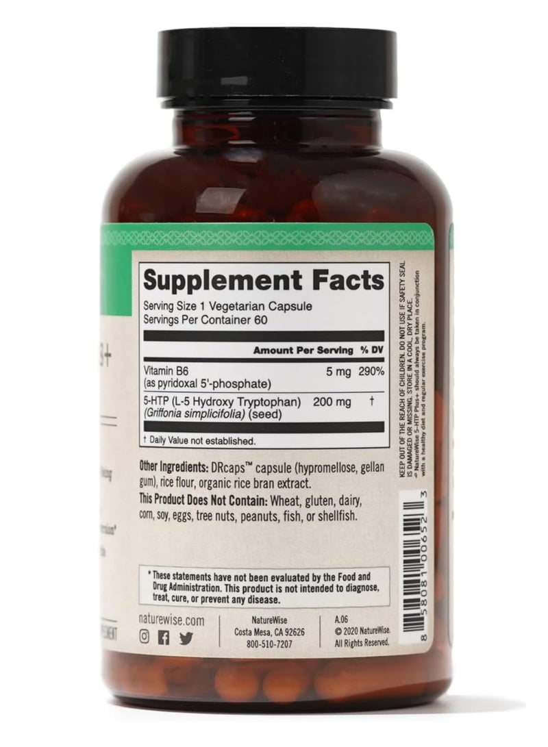 NatureWise 5Htp Max Potency Capsules 200 Mg 60 Count - Image 3