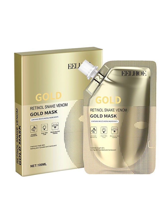 EELHOE Retinol Snake Venom Gold Peel Off Mask- Anti-Aging, Deep Moisturizing, Pore Tightening, Skin Illuminating, Blackhead Removing​ - Image 2