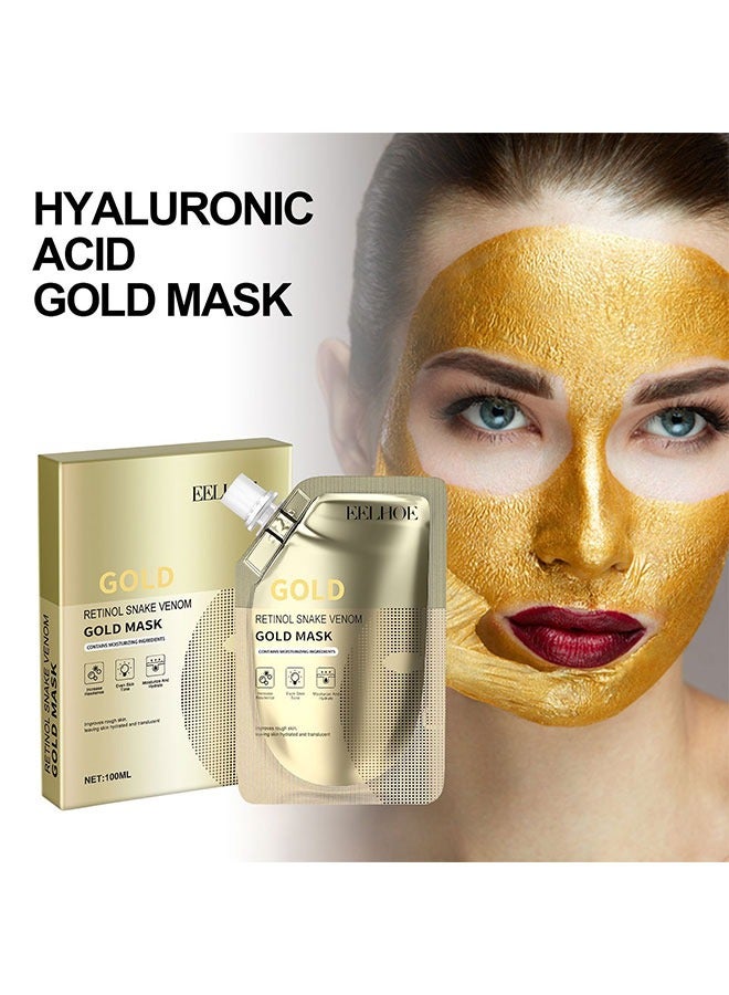 EELHOE Retinol Snake Venom Gold Peel Off Mask- Anti-Aging, Deep Moisturizing, Pore Tightening, Skin Illuminating, Blackhead Removing​ - Image 1