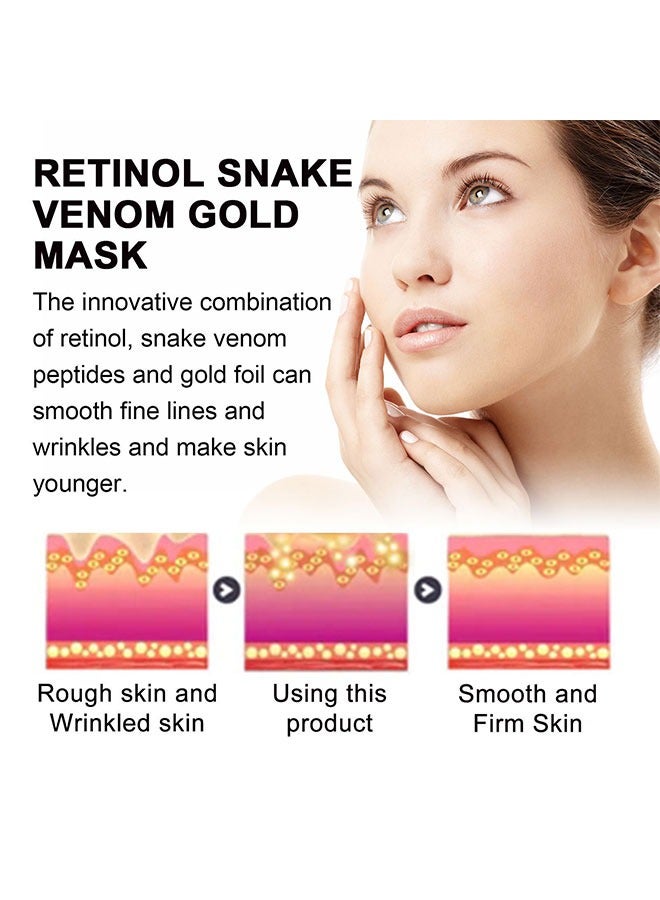 EELHOE Retinol Snake Venom Gold Peel Off Mask- Anti-Aging, Deep Moisturizing, Pore Tightening, Skin Illuminating, Blackhead Removing​ - Image 5