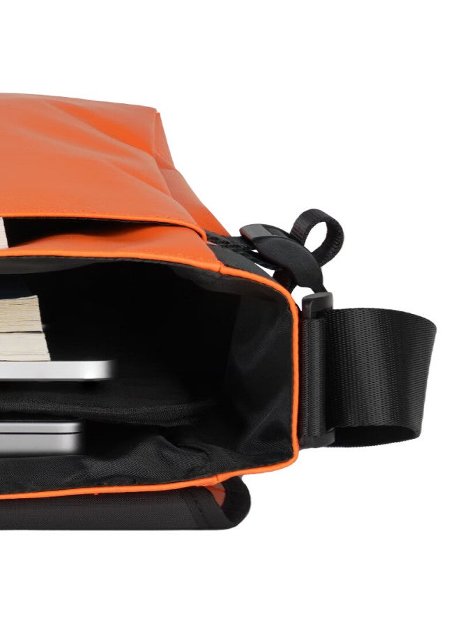 Lexon Crossbody Bag For Men, Handheld And Shoulder Bag, Trendy Large Capacity Travel Commuter Messenger Bag, Multifunctional Laptop Bag, Orange - Image 5