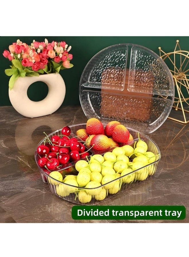 Happy Home Acrylic Snack and Nut Serving Tray – 3-Compartment Elegant Gold-Frame Tray, 26 cm, Perfect for Serving Appetizers, Nuts, Sweets, and Small Snacks in a Stylish and Organized Way - Image 4