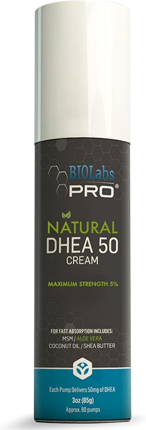 DHEA Cream 50mg for Women and Men Maximum Strength Natural DHEA Cosmetic Formulation for Skin Hydration Balance Pure NonGMO GlutenFree ParabenFree Skin Cream 2Month Supply Unscented  3oz