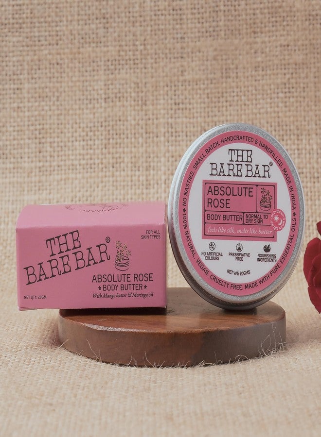 The Bare Bar Absolute Rose Body Butter for Dry Skin - 20gm | Intense Moisturization | Shea Butter Moisturizer with Mango Butter & Rose Essential Oil| No Chemicals & Parabens| For All Skin Types - Image 5
