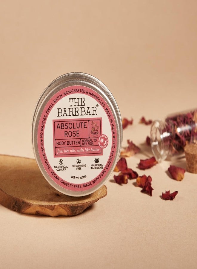The Bare Bar Absolute Rose Body Butter for Dry Skin - 20gm | Intense Moisturization | Shea Butter Moisturizer with Mango Butter & Rose Essential Oil| No Chemicals & Parabens| For All Skin Types - Image 4