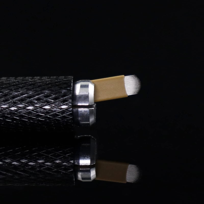 MARLLOGIVA 50pcs Disposable Microblading Blade U18 Nano 0.18mm Needles for Semi Permanent Makeup Eyebrow Tattoo Blades (18U-0.18mm 50pcs) - Image 2