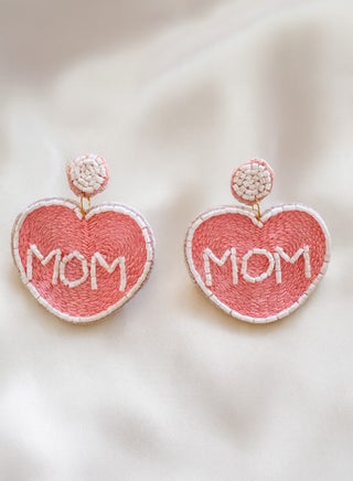 Ready For Chai Handmade MOM Earrings – Pink Heart Beaded Statement Earrings for Mother’s Day, Gifts & Everyday Wear - pzsku/Z1595716949B38F4726C1Z/45/1757867959/ed2e5e73-ef0c-4883-8ad3-e5b5d29a8d84