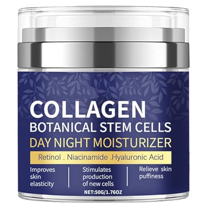 gcdat Collagen Face Moisturizer with Airless Pump - Collagen Botanical Stem Cells Cream for Skin with Retinol, Niacinamide, Hyaluronic Acid - Anti-Aging Day & Night Cream, 1.8 OZ - Image 1