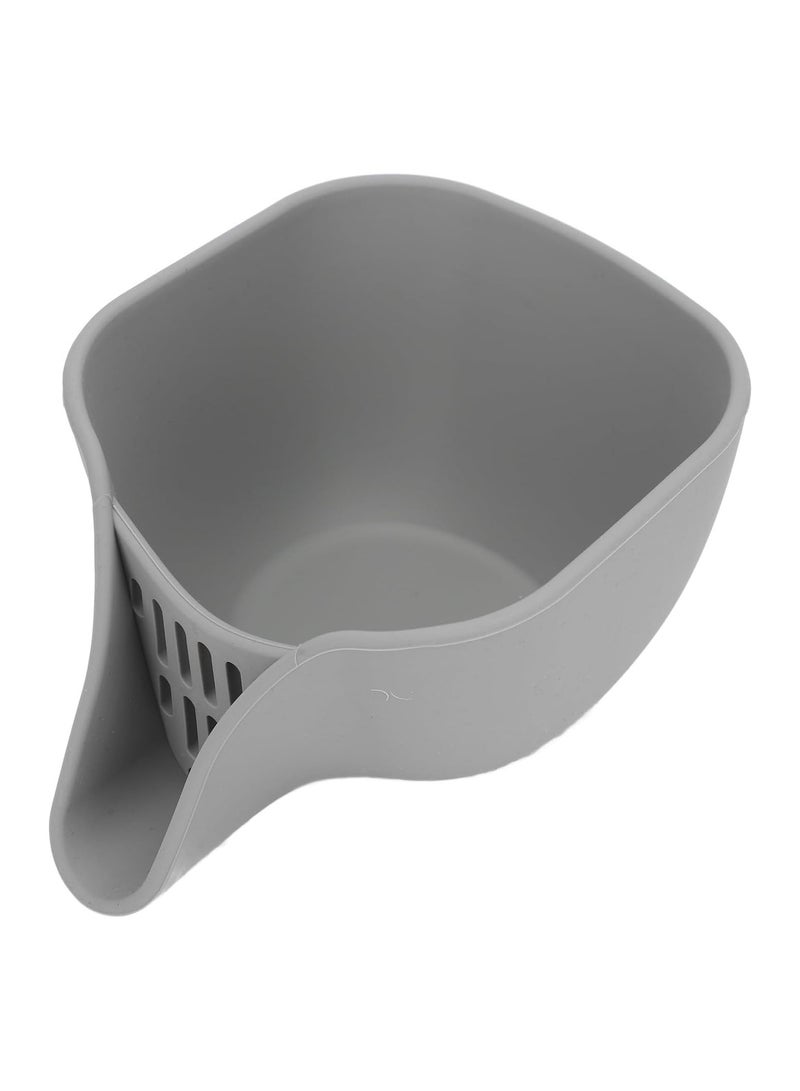 سلة مصفاة للمغسلة متعددة الاستخدامات، تحتوي على مرشح مياه، وطبق مصفاة صغير، وسلة مصفاة من السيليكون مع نافورة لغسل الفواكه والخضروات والسلطات. - Image 2