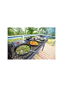 LODGE L9Og3 Griddle Pre-Seasoned Round Pan Perfect For Pancakes, Pizzas, And Quesadillas, Black, W 27.0 X H 3.8 X L 40.3 cm, Cast Iron, 10.5 Inch (Pack Of 1)  - Image 2