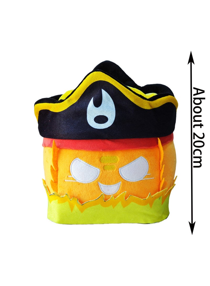 20cm Black And Orange Box Plush Toy, Blox Fruits Fruit Game Surrounding Plush Toy Props Boys And Girls Birthday Gift - Image 2
