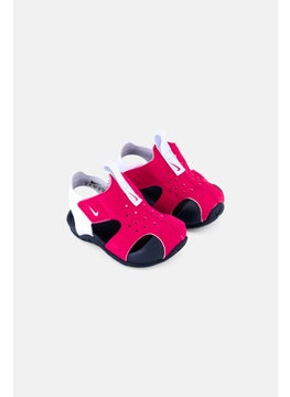 Nike Toddlers Girl Sunray Protect 2 Velcro Closure Sandals, Pink/Navy/White  - Image 1