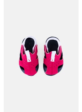 Nike Toddlers Girl Sunray Protect 2 Velcro Closure Sandals, Pink/Navy/White  - Image 3