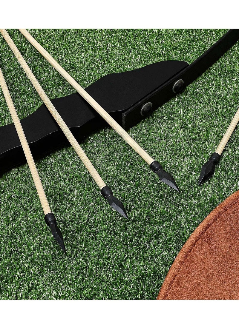 20 Pieces Wooden Arrows with Soft Rubber for Archery,  Outdoor Play Arrows Bows Rubber, Toy Arrows for Cosplay Costume Decoration  - Image 3