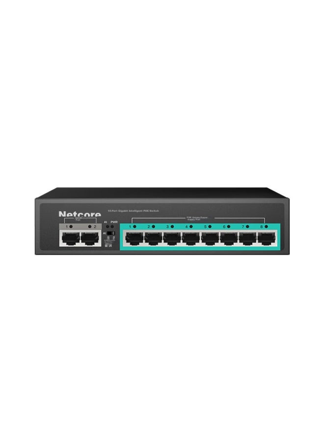 Netcore Sg2010p 10-port Gigabit Poe Switch, Enterprise-grade Home And Dormitory Surveillance Network Cable Splitter, Compatible With 100mbps, Metal Body - Image 4