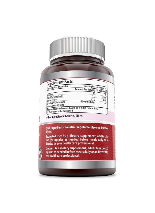 Amazing Nutrition - Amazing Formulas Cranberry Supplement 475 Mg 120 Capsules (Non Gmogluten Free) Made From 100% Pure Cranvberroes (Vaccinium Macrocarpon) Supports Healthy Urinary Track Function - Image 1