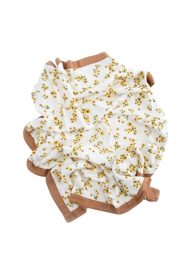 Little Unicorn Deluxe Muslin Quilt | 100% Rayon Muslin from Bamboo | Babies and Toddlers | Small 30 x 40 (Ditsy Sunflower) - Image 2