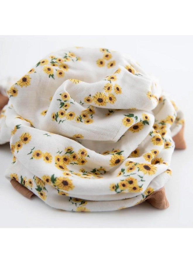 Little Unicorn Deluxe Muslin Quilt | 100% Rayon Muslin from Bamboo | Babies and Toddlers | Small 30 x 40 (Ditsy Sunflower) - Image 3