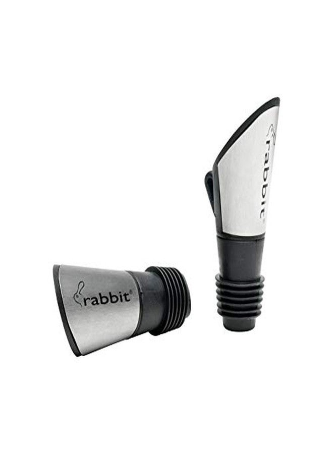 Rabbit Wine Pourer Stoppers (Stainless Steel, Set of 2) - Image 3