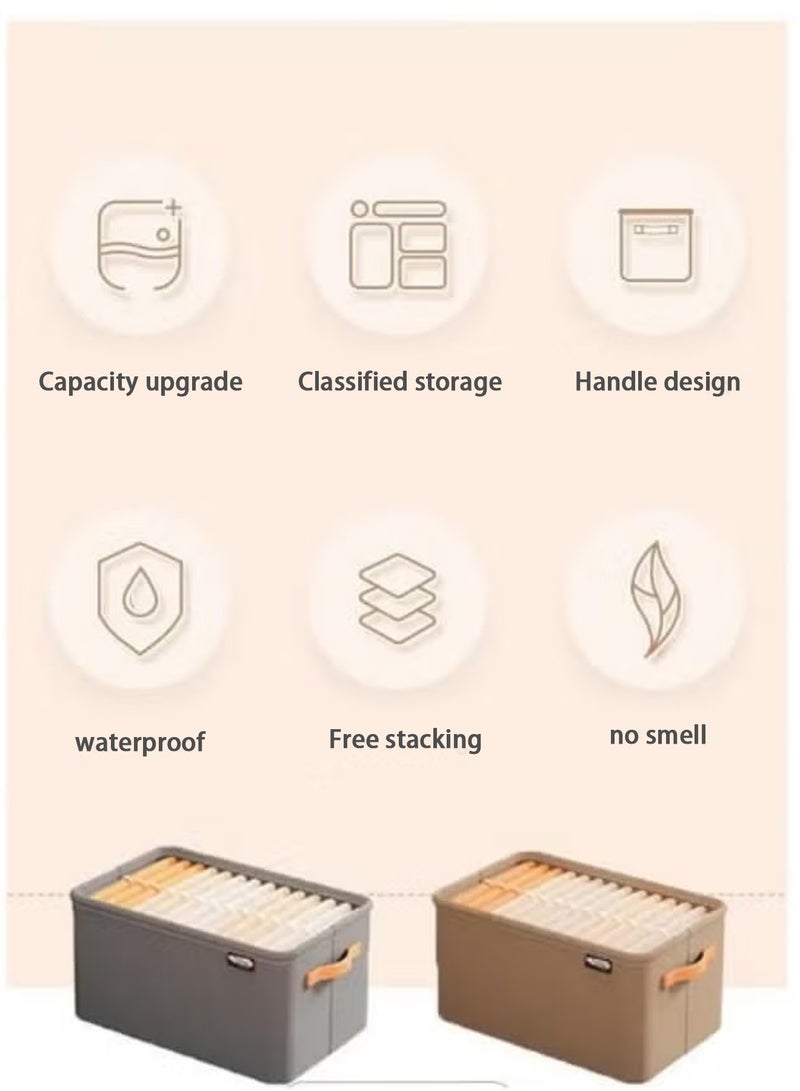 منظم ملابس خزانة ملابس قابلة للطي منظم للتخزين للملابس جينز صناديق تخزين قابلة للغسل مع مقابض تحمل صندوق تخزين مكعب لمكتب غرفة نوم المنزل - Image 3