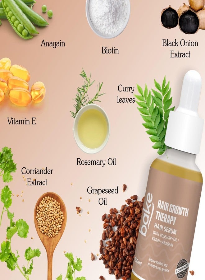BAKE 95% Pure Rosemary Oil Hair Serum for Hairfall Control with Anagain & Biotin | Scalp Serum For Hair Growth & Dry, Frizzy Hair | For Women & Men | 50ml - Image 5