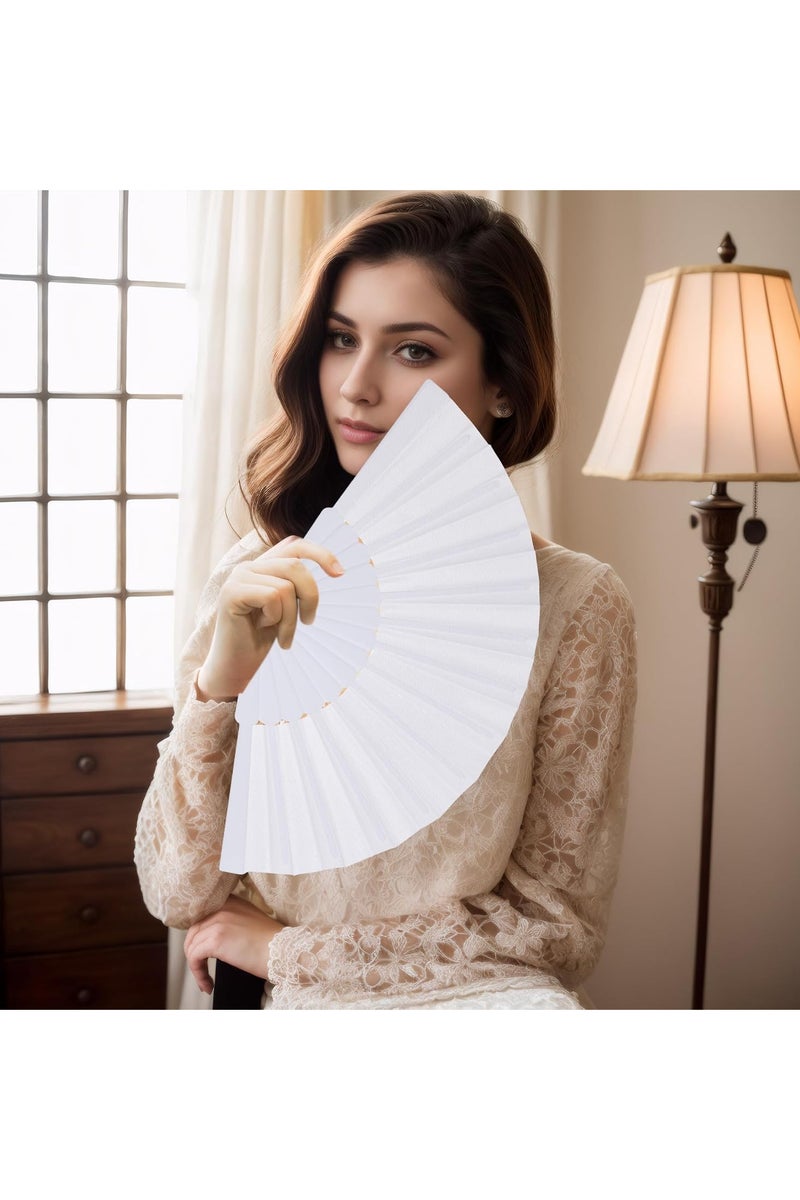 Chinese Style Lace Folding Hand Fan - Elegant Bamboo Flower Fan for Dancing, Weddings, Summer Parties, and Decoration | Traditional Design Portable Folding Fan  - Image 2