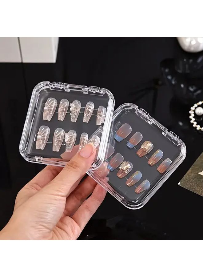 13 Pcs Acrylic Jewelry Box With Hinged Locking Lid Multi Compartment Organizer - Image 4