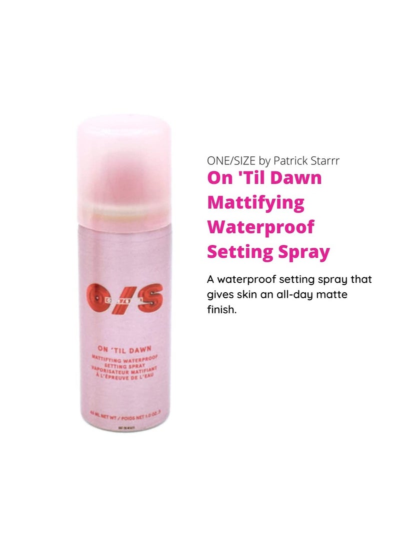 One size Patrick Starrr On 'Til Dawn Travel Size Mini Mattifying Waterproof Setting Spray for Long Lasting Face Makeup, All Day Matte Finish, Light Finishing Spray  - Image 2