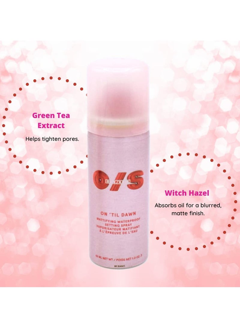 One size Patrick Starrr On 'Til Dawn Travel Size Mini Mattifying Waterproof Setting Spray for Long Lasting Face Makeup, All Day Matte Finish, Light Finishing Spray  - Image 3