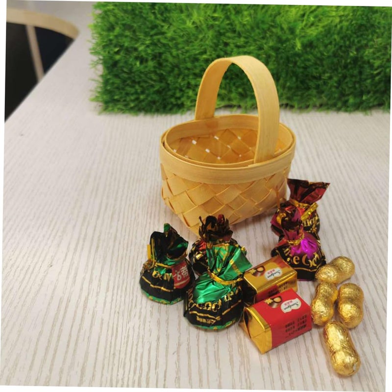 4Pcs Small Wooden Candy Baskets Mini Storage Bins For Crafts Wedding Party Treats - Image 4