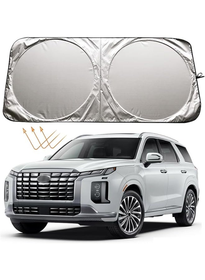 Windshield Sun Shade for Hyundai Palisade 2020-2024 Santa Cruz 2022-2024 Santa Fe 2001-2024 Accessories, Car Front Window Sunshade Sun Visor Shield for Hyundai Tucson Sun Protection - Image 1