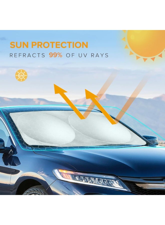 Windshield Sun Shade for Hyundai Palisade 2020-2024 Santa Cruz 2022-2024 Santa Fe 2001-2024 Accessories, Car Front Window Sunshade Sun Visor Shield for Hyundai Tucson Sun Protection - Image 3