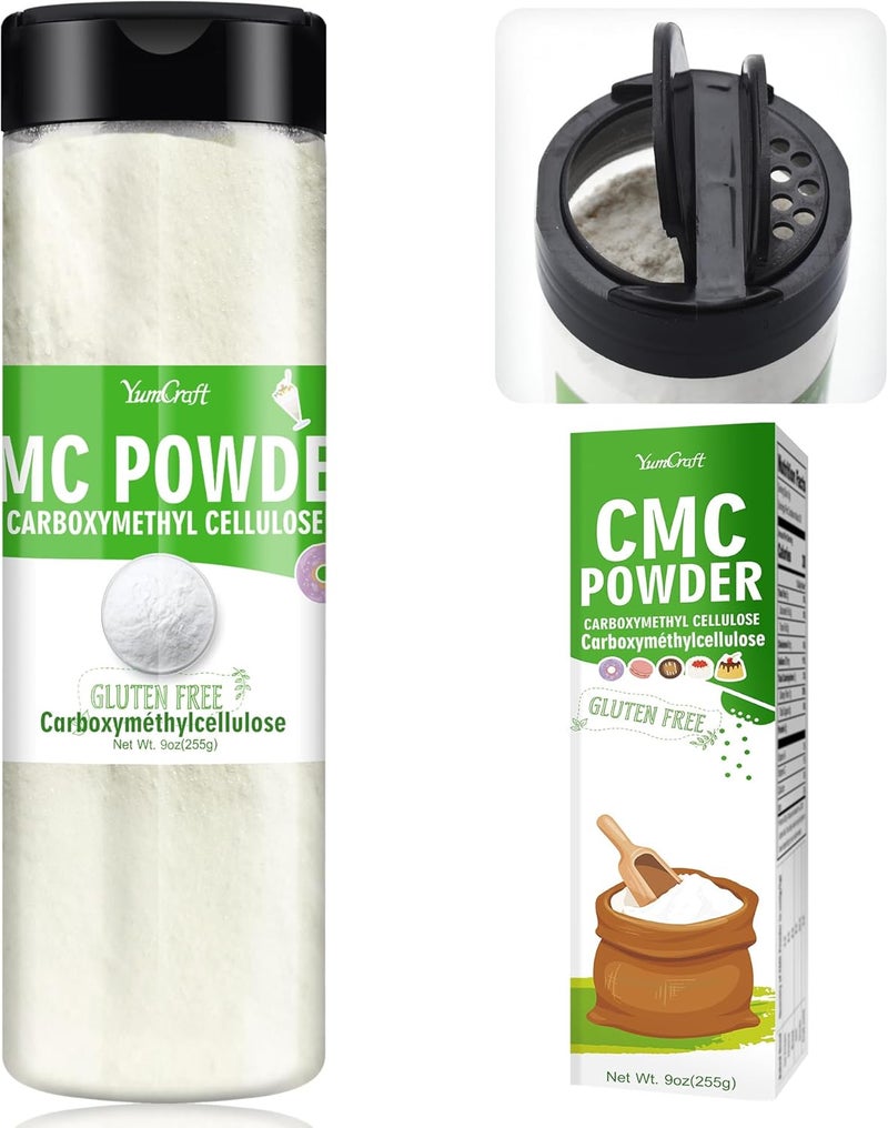YumCraft CMC Powder - 9oz Food Grade Carboxymethylcellulose Thickener and Stabilizer for Baking and Frozen Foods - Image 1