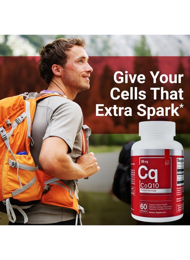 Essential Elements CoQ10 100mg Softgels for Heart, Brain, and Vascular Support - Comprehensive Coenzyme Q10 Supplement Formulated for Optimal Absorption - 60 Count, 2 Month Supply - Image 4