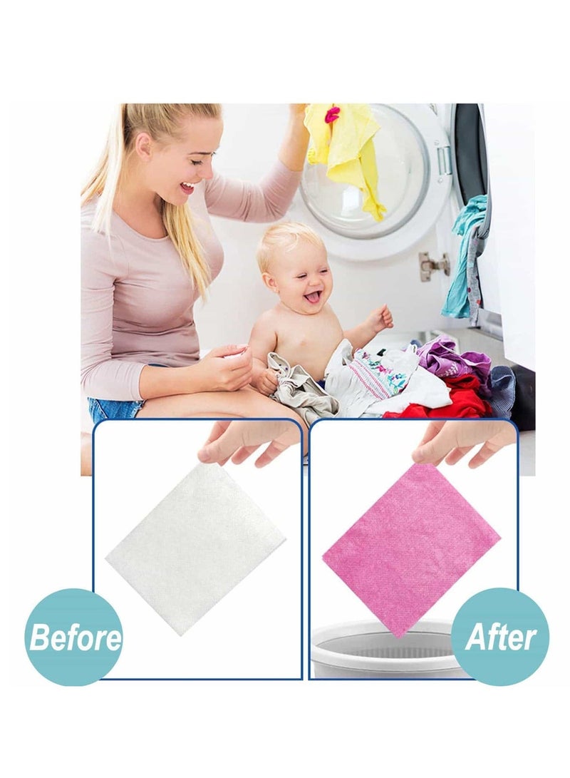 أنمي 100 ورقة من أوراق امتصاص الألوان، أوراق غسيل تمتص الصبغة، خالية من العطور، تمنع تلطيخ الملابس لجميع الأقمشة، أوراق المنظفات، أوراق غسيل تمتص الألوان للتعليم المنزلي - Image 5