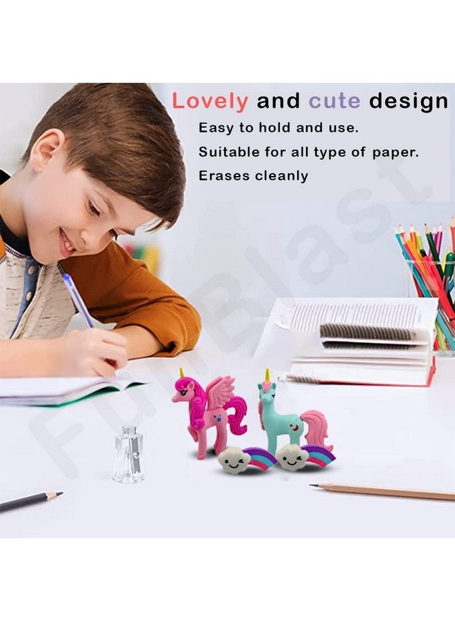 فنبلاست ممحاة فن بلاست للأطفال - ممحاة يونيكورن للأطفال، مجموعة أدوات مكتبية يونيكورن، ممحاة يونيكورن، هدايا يونيكورن، ممحاة مطاطية للأطفال، مجموعة ممحاة كهدية إرجاع، مجموعة ممحاة يونيكورن - Image 5