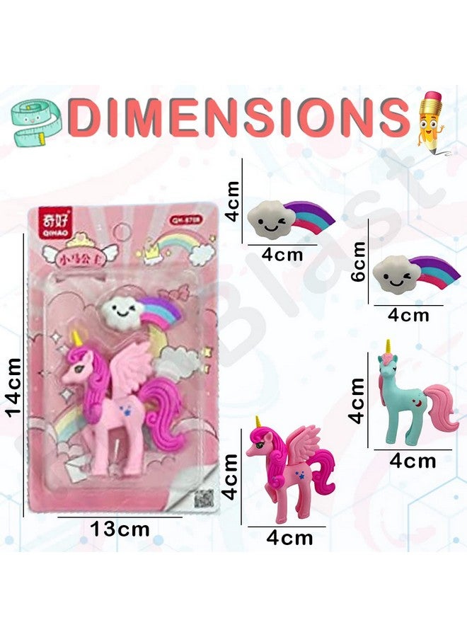 فنبلاست ممحاة فن بلاست للأطفال - ممحاة يونيكورن للأطفال، مجموعة أدوات مكتبية يونيكورن، ممحاة يونيكورن، هدايا يونيكورن، ممحاة مطاطية للأطفال، مجموعة ممحاة كهدية إرجاع، مجموعة ممحاة يونيكورن - Image 3