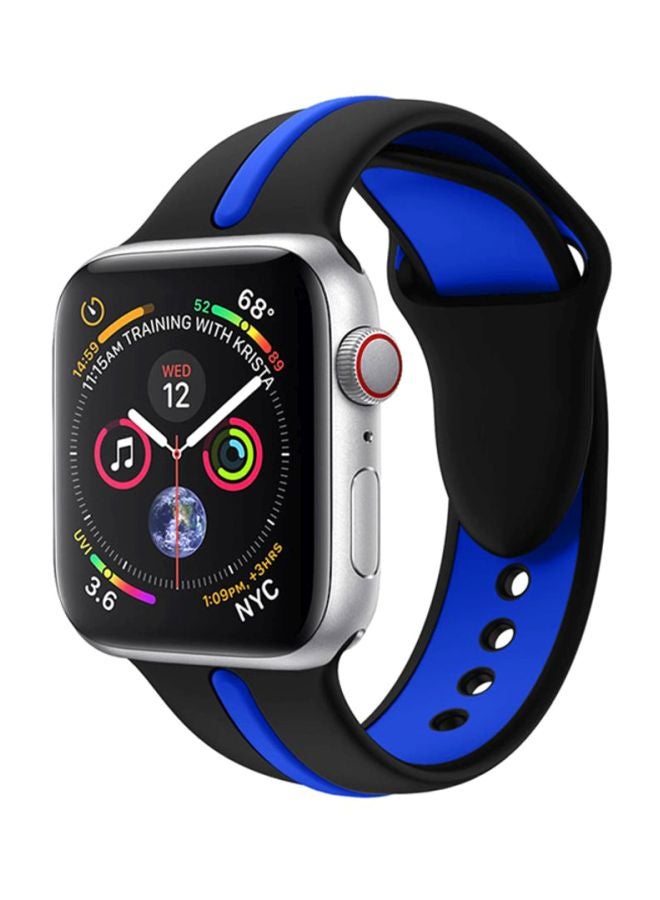Voberry Replacement Band For Apple Watch Series 4 Blue/Black - Image 2