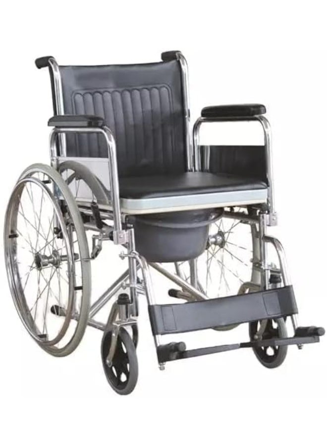Media Wheelchair Steel Frame Bathroom Chair Medical Bathroom Chair - JL609 - Image 2