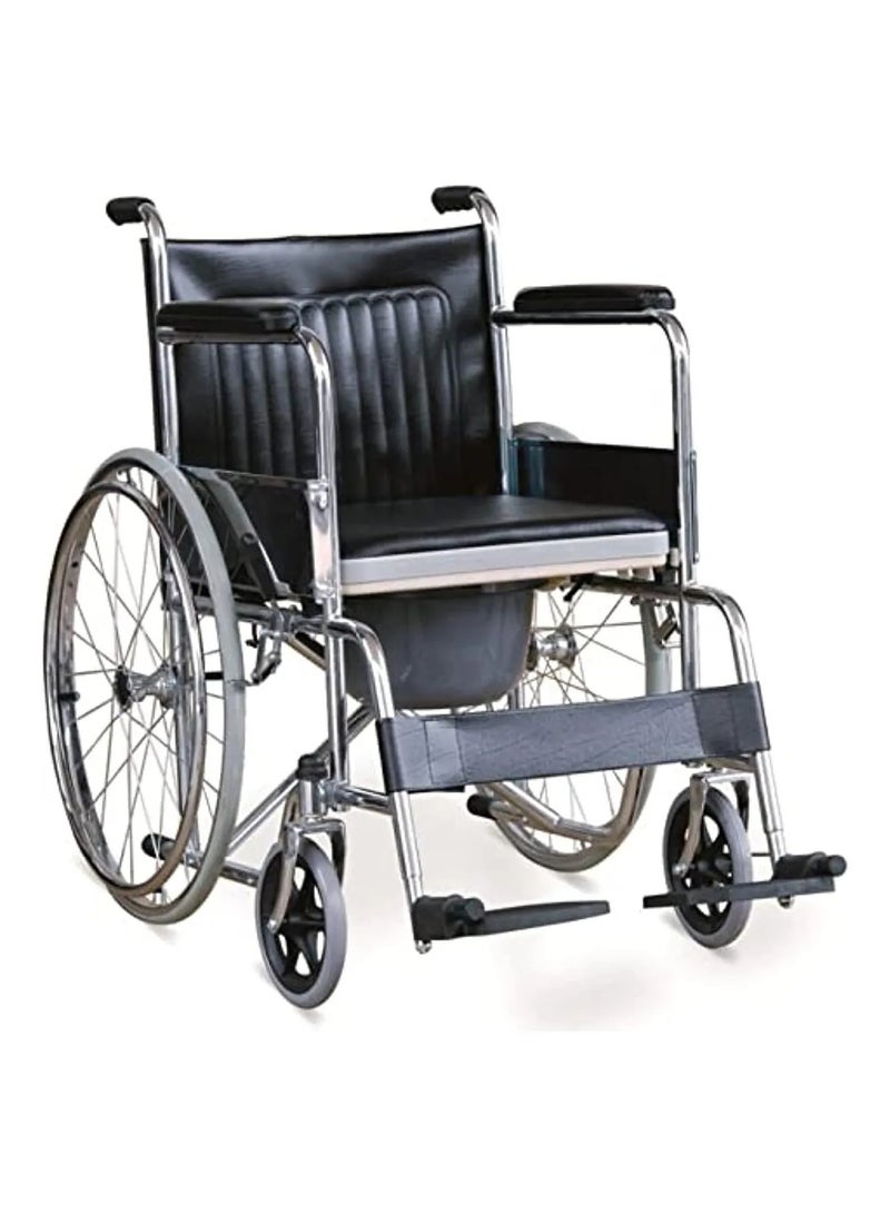 Media Wheelchair Steel Frame Bathroom Chair Medical Bathroom Chair - JL609 - Image 1