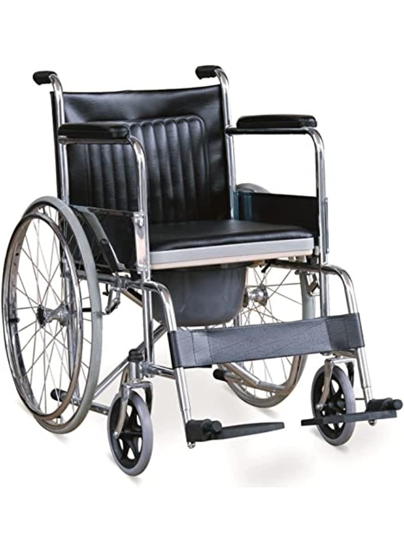 Media Wheelchair Steel Frame Bathroom Chair Medical Bathroom Chair - JL609 - Image 4