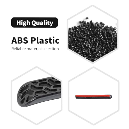 JOSHELA for Jeep JK Door Handle Inserts Cover Trim Black for Jeep Wrangler JK 2DR 2007-2017 Black Exterior Accessories 3pcs - Image 3