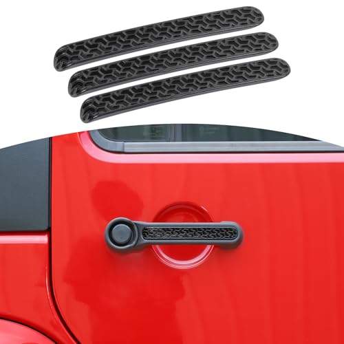 JOSHELA for Jeep JK Door Handle Inserts Cover Trim Black for Jeep Wrangler JK 2DR 2007-2017 Black Exterior Accessories 3pcs - Image 1